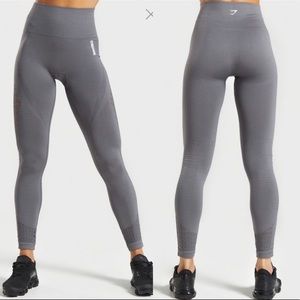 Gymshark light blue seamless high-rise eyelet
detail leggings x small
